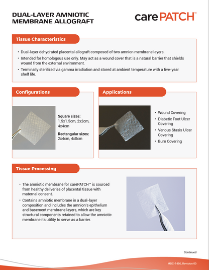 carePATCH Sales Sheet