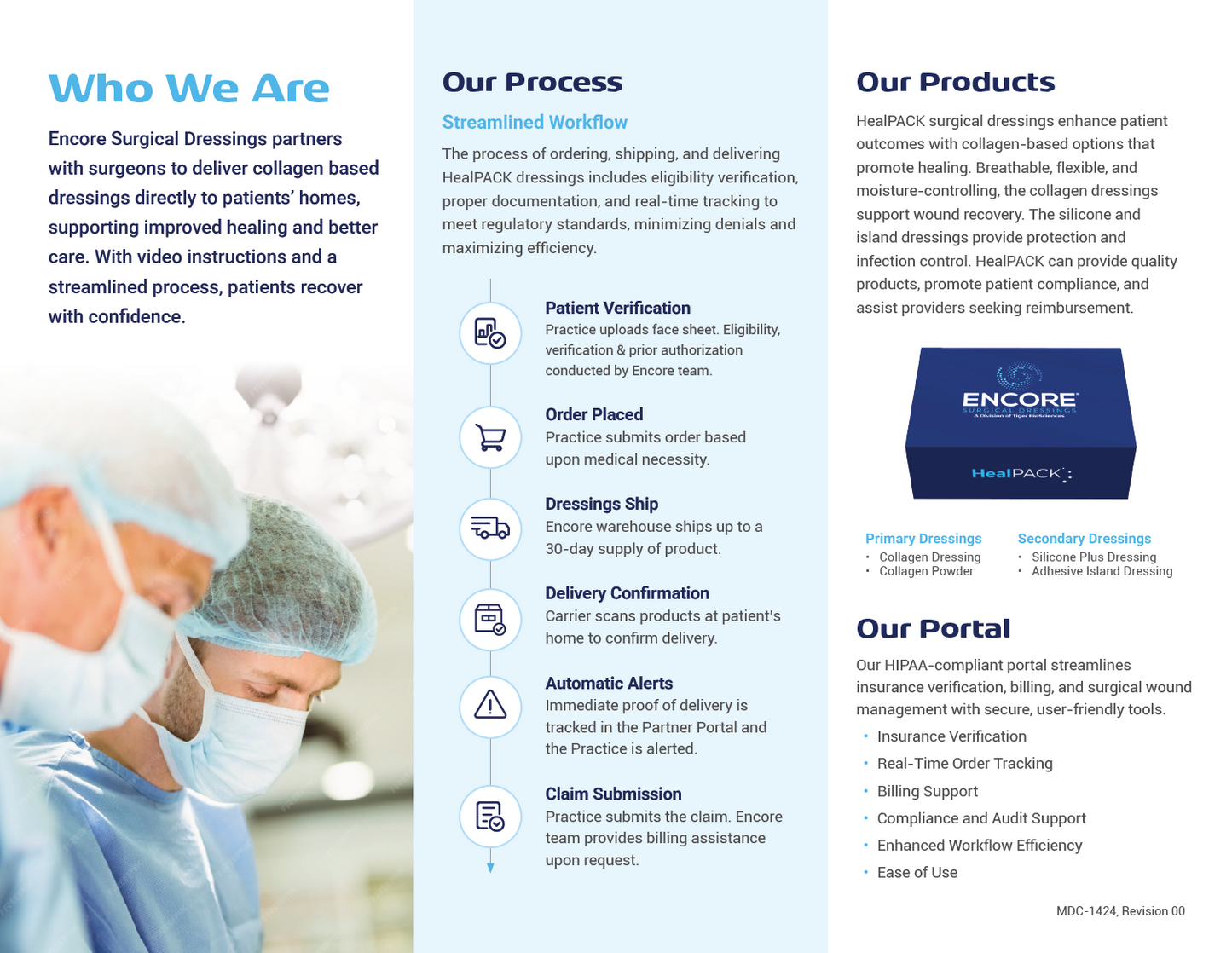 HealPACK Our Services Tri-Fold Brochure