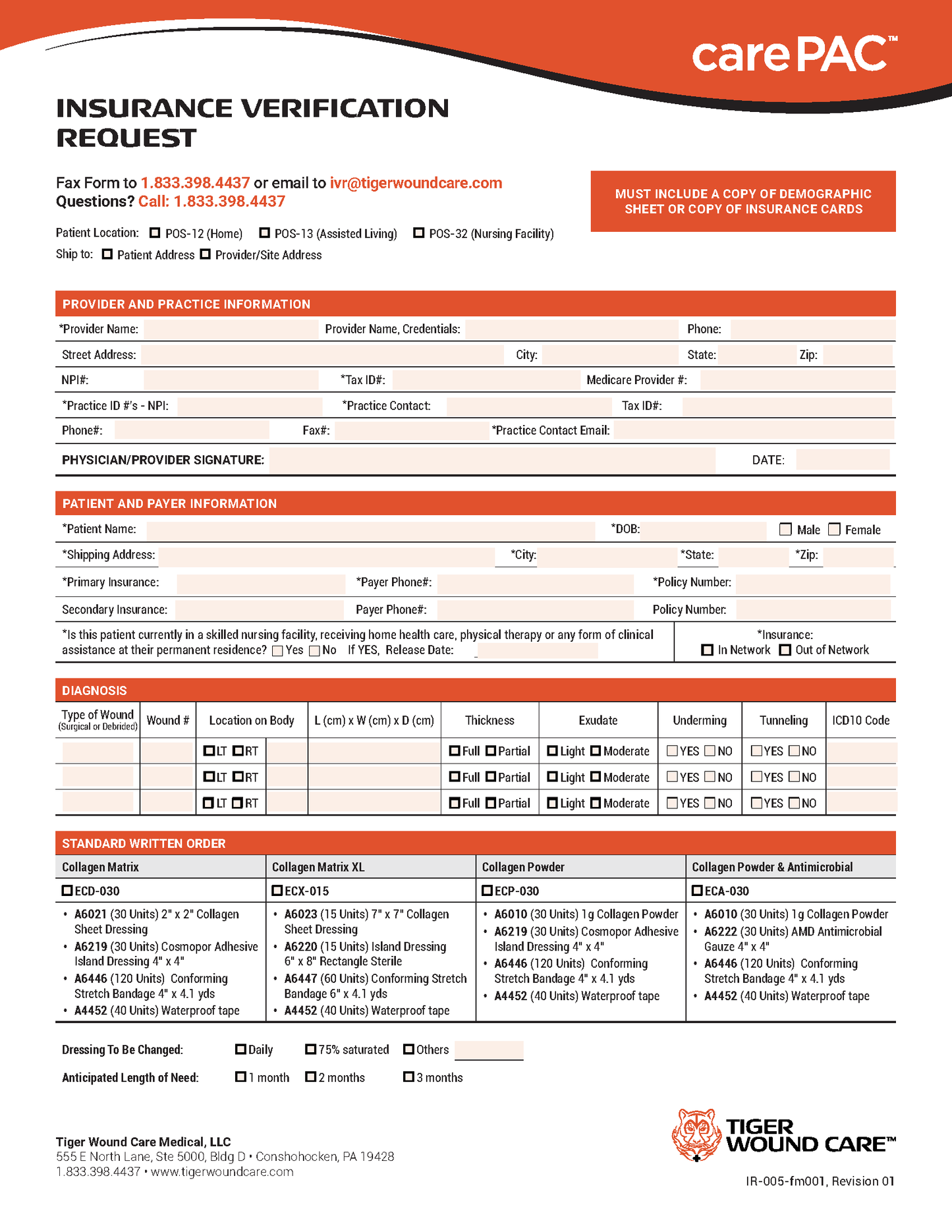 carePAC IVR Form